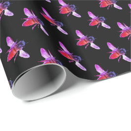 Honing Bijen roze paarse insect Cadeaupapier