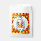 Honing bijen thema Boy's Baby shower Bedankzakje (Voorkant)