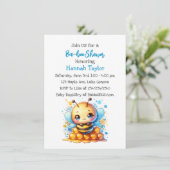 Honing bijen thema Boy's Baby shower Kaart (Staand voorkant)