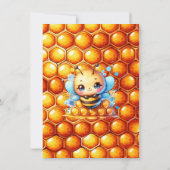 Honing bijen thema Boy's Baby shower Kaart (Achterkant)