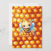 Honing bijen thema Boy's Baby shower Kaart (Achterkant)