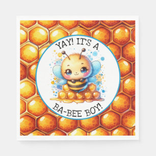 Honing bijen thema Boy's Baby shower Servet