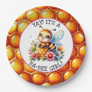 Honing bijen thema Meisjes Baby shower Papieren Bordje