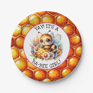 Honing bijen thema Meisjes Baby shower Papieren Bordje