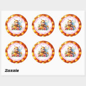 Honing bijen thema Meisjes Baby shower Ronde Sticker (Vel)