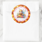 Honing bijen thema Meisjes Baby shower Ronde Sticker (Tas)