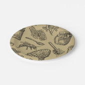 Honing Bijenkorf  Biologisch Natuurlijk Rustiek Papieren Bordje (Gekanteld)