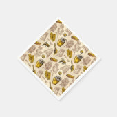 Honing Bijenkorf  Biologisch Natuurlijk Rustiek Servet (Hoek)