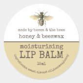 Honing & Bijenwas Lipbalm Labels (Voorkant)