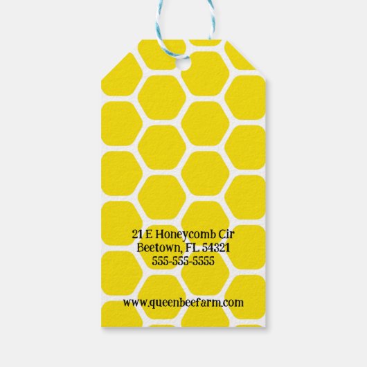 Honing Biologisch 100% natuurlijk product label Cadeaulabel (Achterkant)