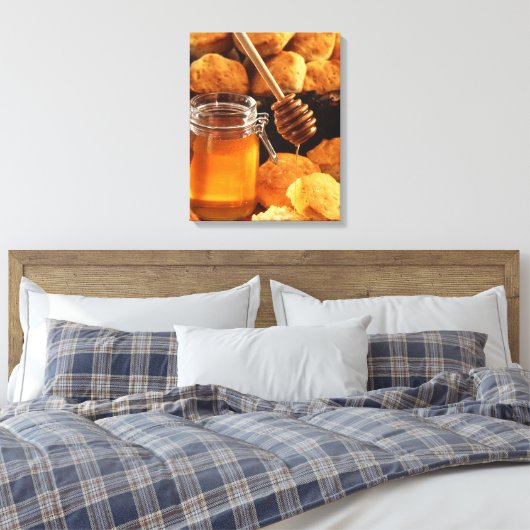 Honing & Biscuits Canvas Print (Insitu (Slaapkamer))