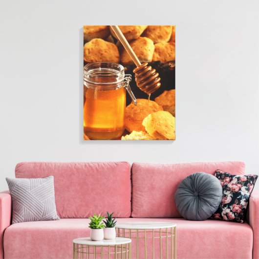 Honing & Biscuits Canvas Print (Insitu (Woonkamer))