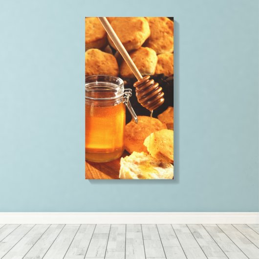 Honing & Biscuits Canvas Print (Insitu (Houten vloer))