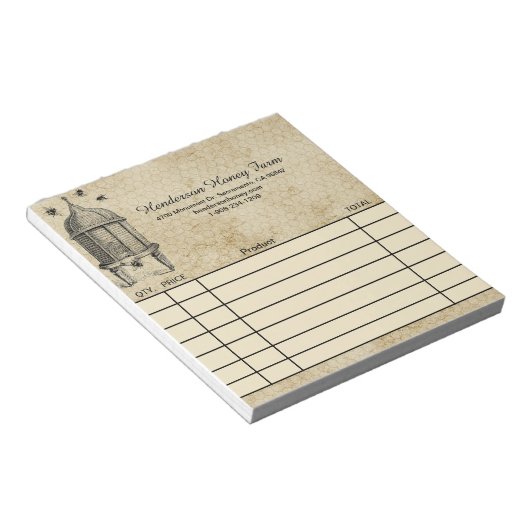 Honing Boerderij  Look Custom verkoop ontvangstbew Notitieblok (Schuin)