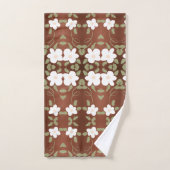 Honing Bruin Bloemen Handdoek Set (Handdoek)