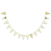 Honing / Bumble Bee Bloemen Geel Welkom Baby Vlaggetjes (Alle)