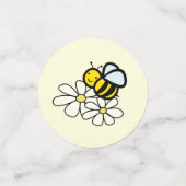 Honing / Bumble Bees & Daisies Geel Baby shower Confetti (Kleine voorkant)