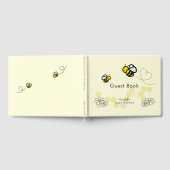 Honing / Bumble Bees & Daisies Geel Baby shower Gastenboek (Volledig)