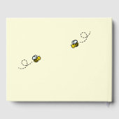 Honing / Bumble Bees & Daisies Geel Baby shower Gastenboek (Achterkant)