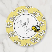 Honing / Bumble Bees & Daisy 1e Verjaardag Bedankt Bedankjes Labels (Achterkant)