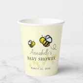 Honing/Bumble Bees & Daisy Baby shower Yellow Papieren Bekers (Voorkant)