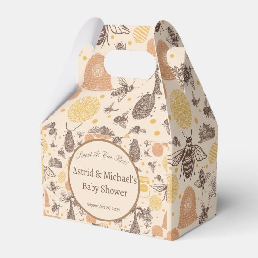  Honing Bumblebee Baby shower Bedankdoosjes (Voorkant Zijde)