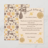 Honing Bumblebee Baby shower Bedankkaart (Voorkant / Achterkant)