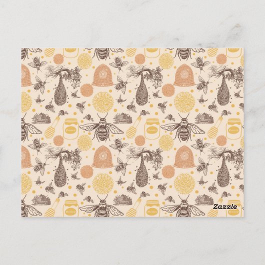 Honing Bumblebee Baby shower Briefkaart (Achterkant)