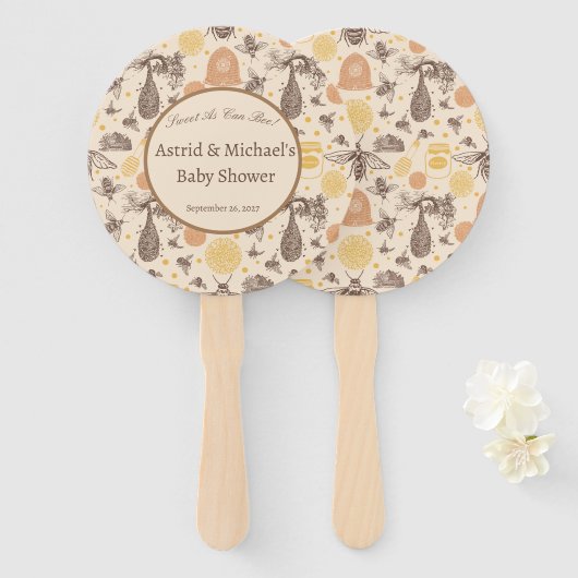  Honing Bumblebee Baby shower Handwaaier (Voorkant en achterkant)