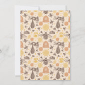  Honing Bumblebee Baby shower Kaart (Achterkant)