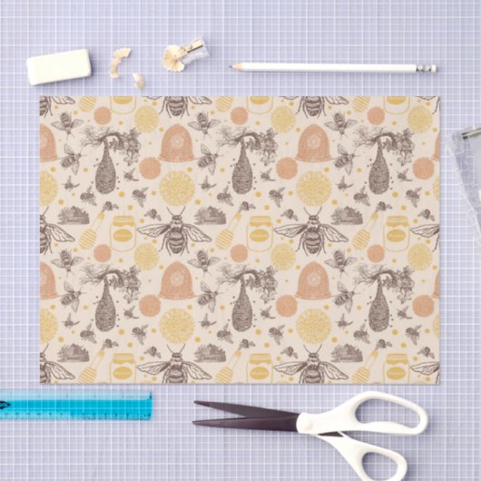  Honing Bumblebee Baby shower Tissuepapier (Craft)