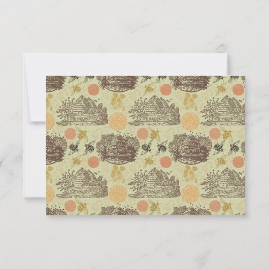 Honing Bumblebee Sage Baby shower Bedankkaart (Achterkant)