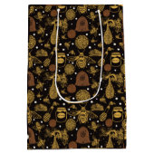  Honing Bumblebee Zwart Baby shower Medium Cadeauzakje (Achterkant)