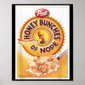 Honing Bunches van Nope Cereal Grappig Graphic T-S Poster (Voorkant)