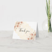 Honing Buzzy Boho Wildflower Eerste Verjaardag Bedankkaart (Voorkant)