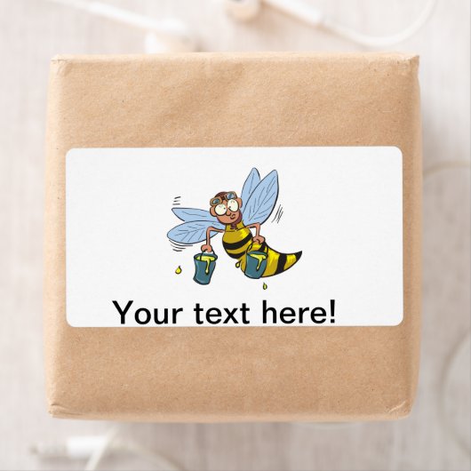 Honing cartoon bij etiket (Insitu)