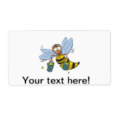 Honing cartoon bij etiket (Voorkant)