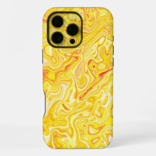 Honing Citroen Geel Marmer Textuur Abstract Vloeis iPhone 16 Pro Max Hoesje