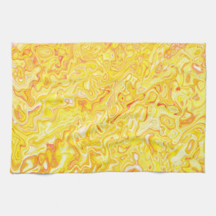 Honing Citroen Geel Marmer Textuur Abstract Vloeis Theedoek