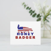 Honing das Amerikaanse vlag Briefkaart (Staand voorkant)