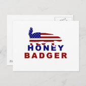 Honing das Amerikaanse vlag Briefkaart (Voorkant / Achterkant)