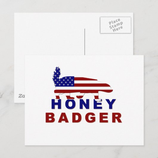 Honing das Amerikaanse vlag Briefkaart (Voorkant / Achterkant)