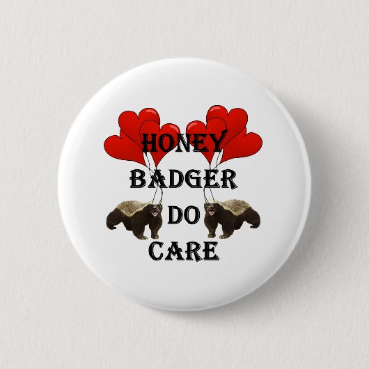 Honing das doen zorg ronde button 5,7 cm (Voorkant)