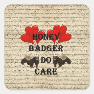 Honing das doen zorg vierkante sticker