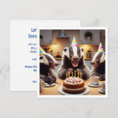 Honing das eten taart, honing das uitnodiging (Voorkant / Achterkant)