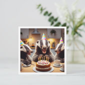 Honing das eten taart, honing das uitnodiging (Staand voorkant)