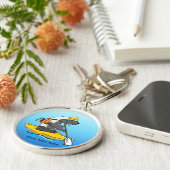 Honing das in een kajak sleutelhanger (Zijkant)