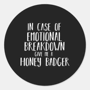 Honing das voor en ronde sticker