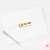 Honing das wint ronde sticker (Envelop)