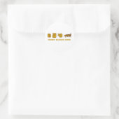 Honing das wint ronde sticker (Tas)